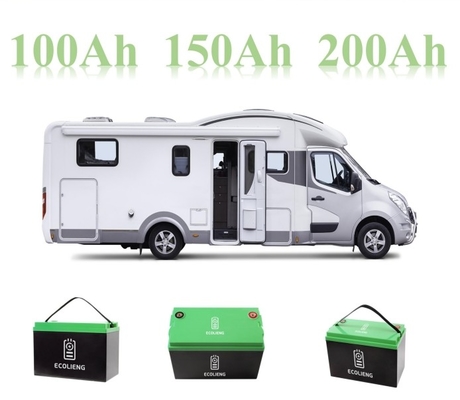 LiFePO4 12V 100Ah Taşınabilir Lityum Pil Paketi RV Karavan Tekne Evleri İçin