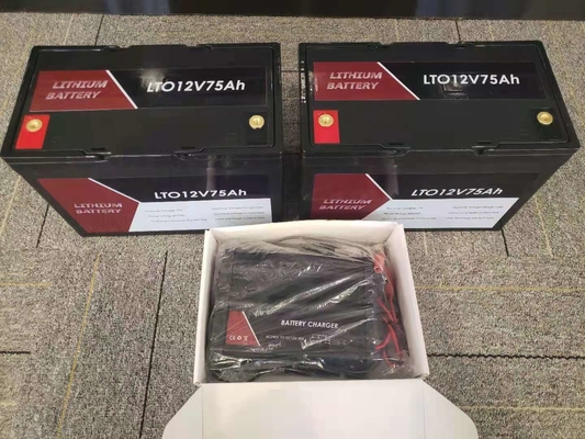RV / Karavan / Tekne için BMS ile LTO 12V 75Ah Taşınabilir Lityum Titanat Pil Paketi