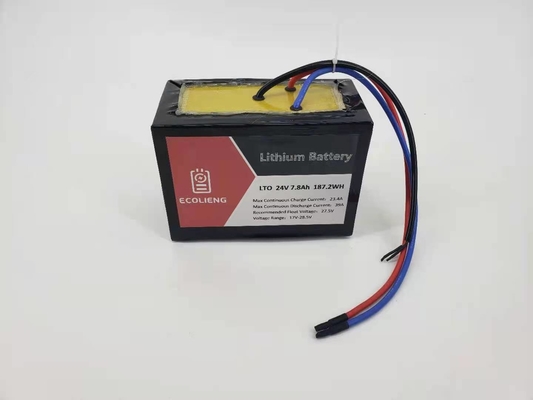 24V 7.8Ah Lityum Titanat LTO Pil Paketi Güneş Takipçisi / Elektrikli Kapı için