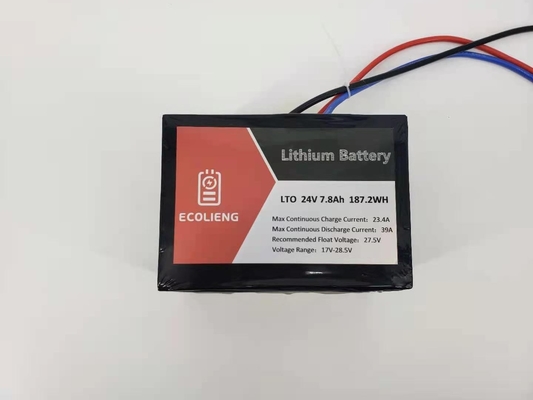 24V 7.8Ah Lityum Titanat LTO Pil Paketi Güneş Takipçisi / Elektrikli Kapı için