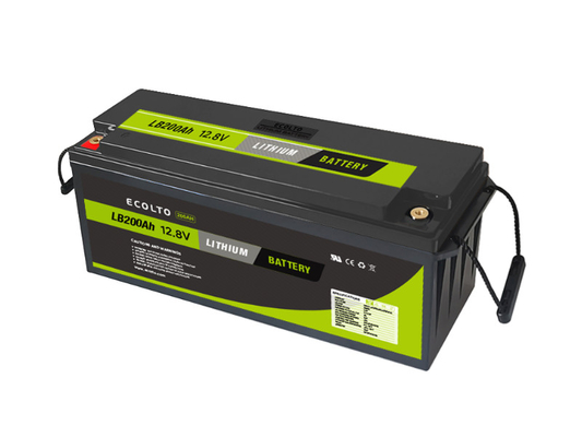 12V 200Ah LiFePO4 Lityum Pil Hafif Yüksek Sıcaklık aralığı Temizliksiz