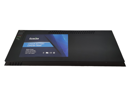 12.8V 110Ah LiFePO4 Slimline Bataryası 1408Wh Lityum Bataryası Yedek enerji için Entegre BMS