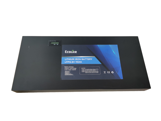 OEM Özelleştirme Süper Slimline Lityum Pil 12.8V110Ah LiFePO4 Kamp Pilü RV Karavanı için Ekranla