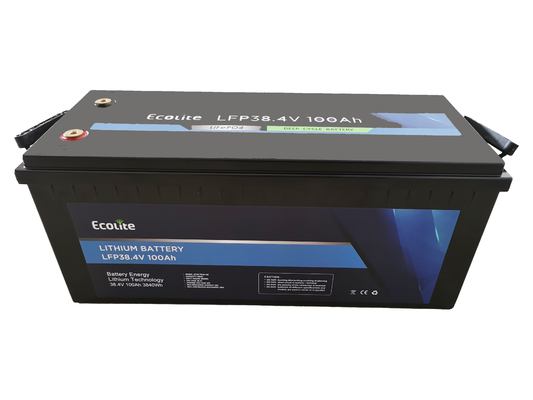 Ecolite Özelleştirme 38.4V 100Ah LiFePO4 Lityum Pil RV Karavan yedek gücü için